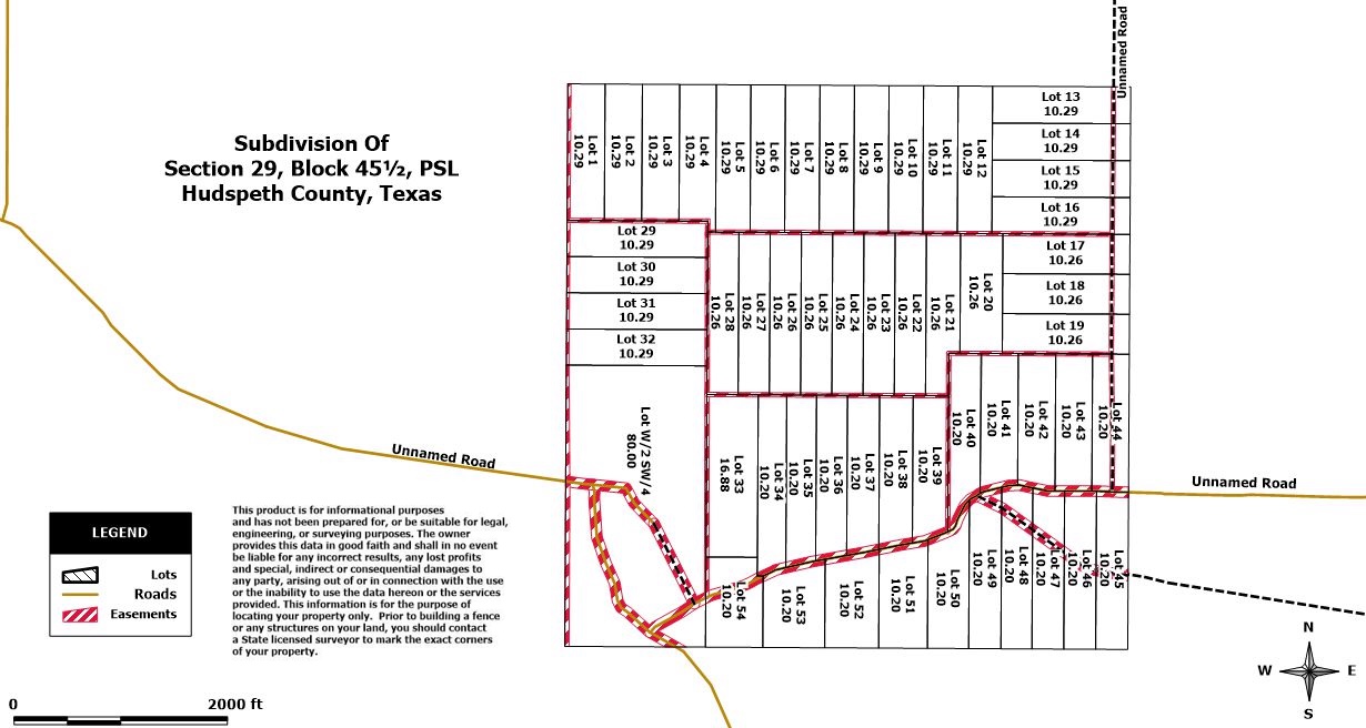 Map of Hudspeth County Section 29