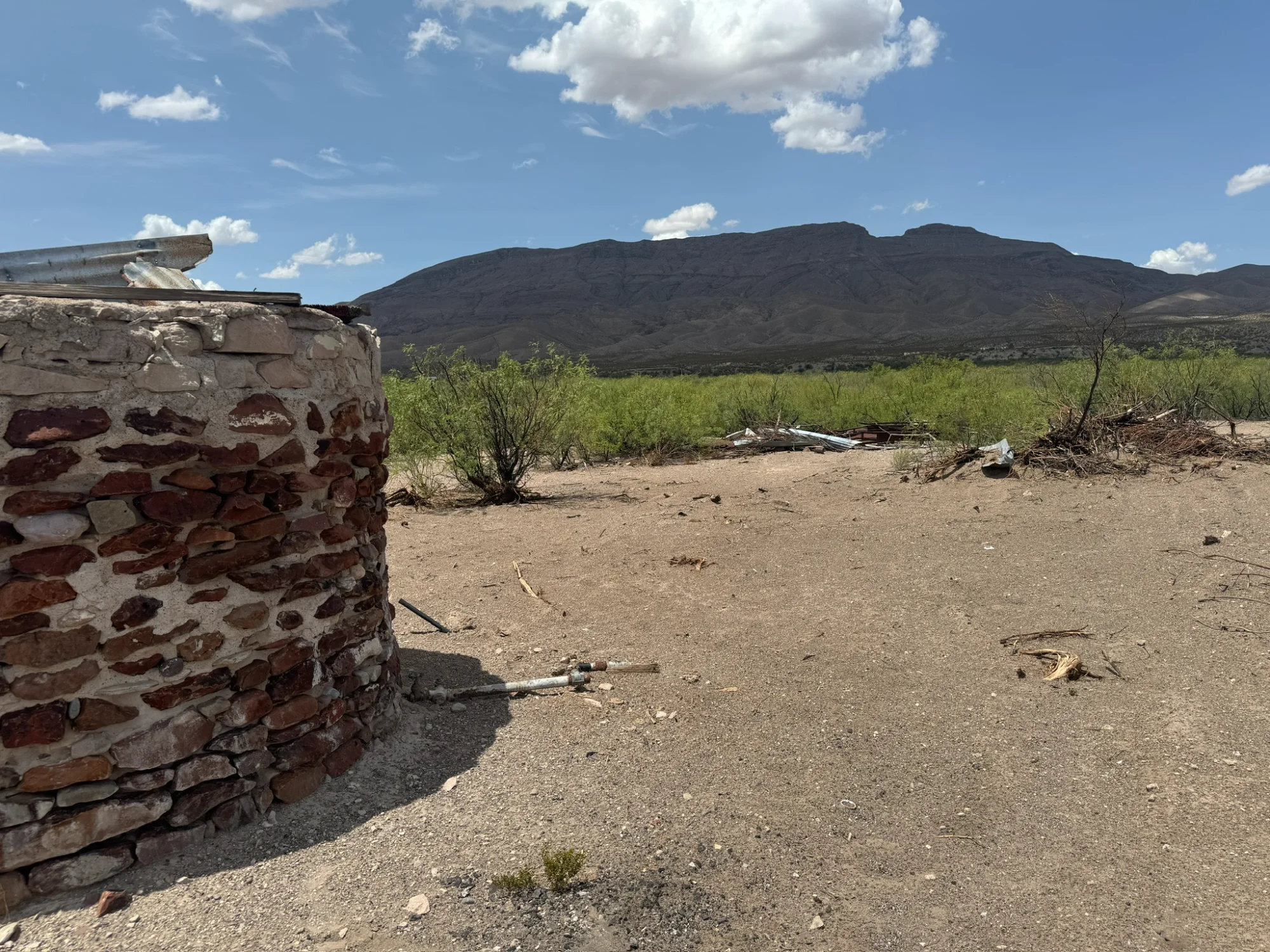 Stone Cistern with Mountain View