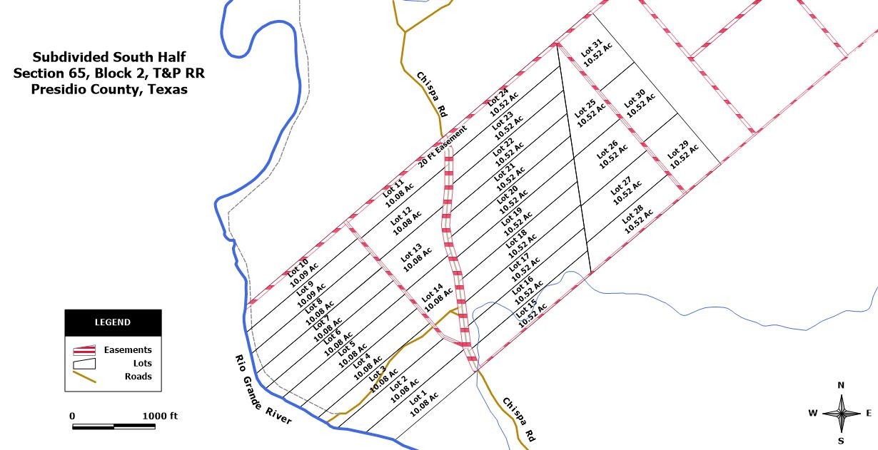 Map of Presidio County Lots