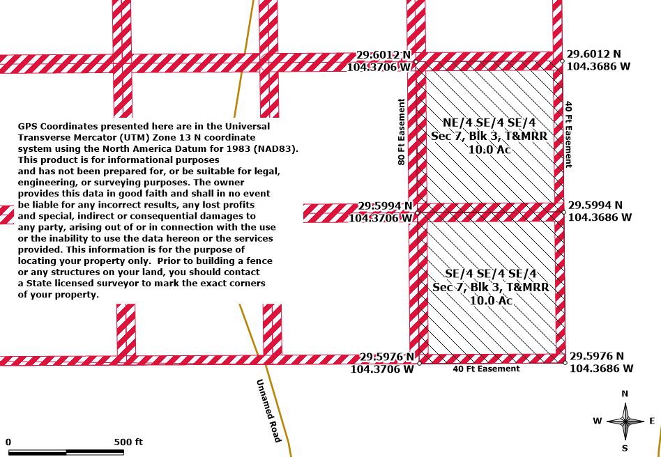 Survey map — NE/4 SE/4 SE/4 + SE/4 SE/4 SE/4