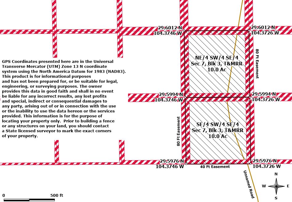 Survey map — NE/4 SW/4 SE/4 + SE/4 SW/4 SE/4