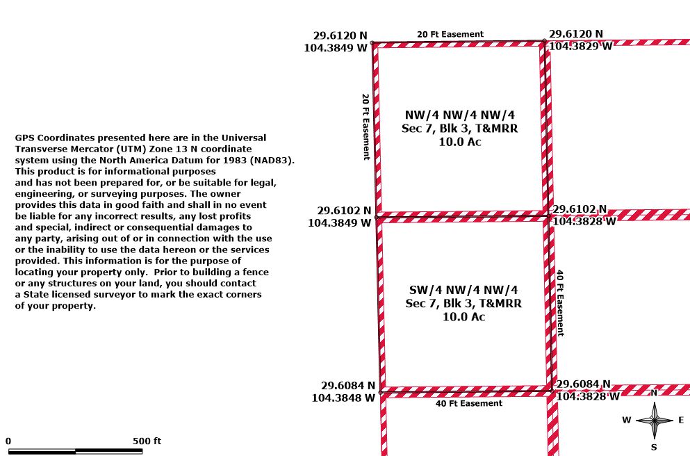 Survey map — NW/4 NW/4 NW/4 + SW/4 NW/4 NW/4